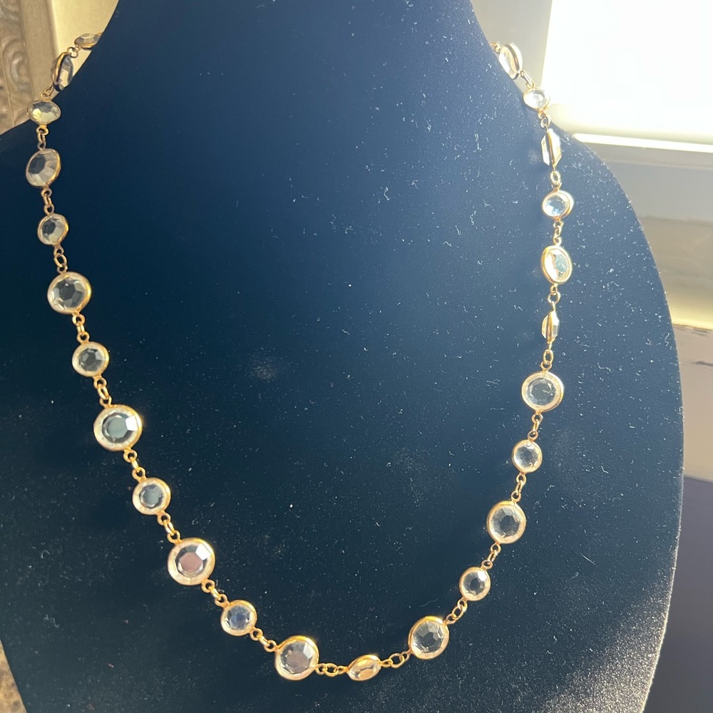 Vintage Napier bezel set crystal station necklace - Picture 3 of 4